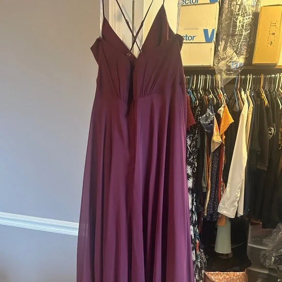 david's bridal burgundy bridesmaid dresses Yellow Floor Length Mismatched Bridesmaid Dresses, Dress B main image 0